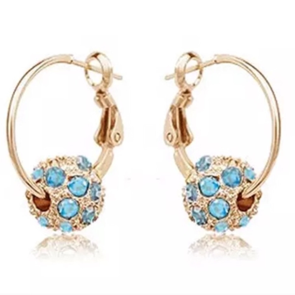 Blue Crystal Earrings NEW